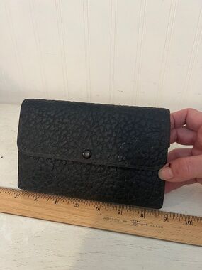 1913 Vintage CommonSense Black Leather Fly Wallet Felts, Flies Leaders Hooks